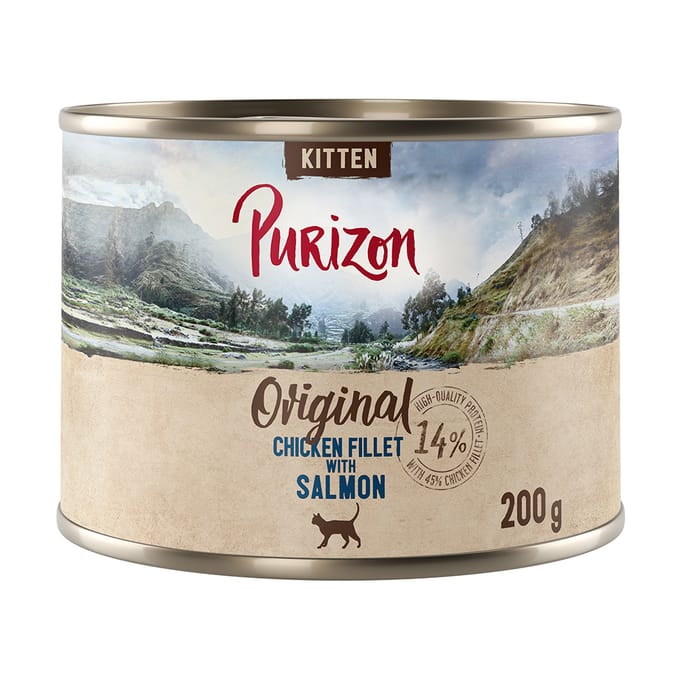 6x200g Purizon Original Kipfilet met Zalm Kitten Natvoer