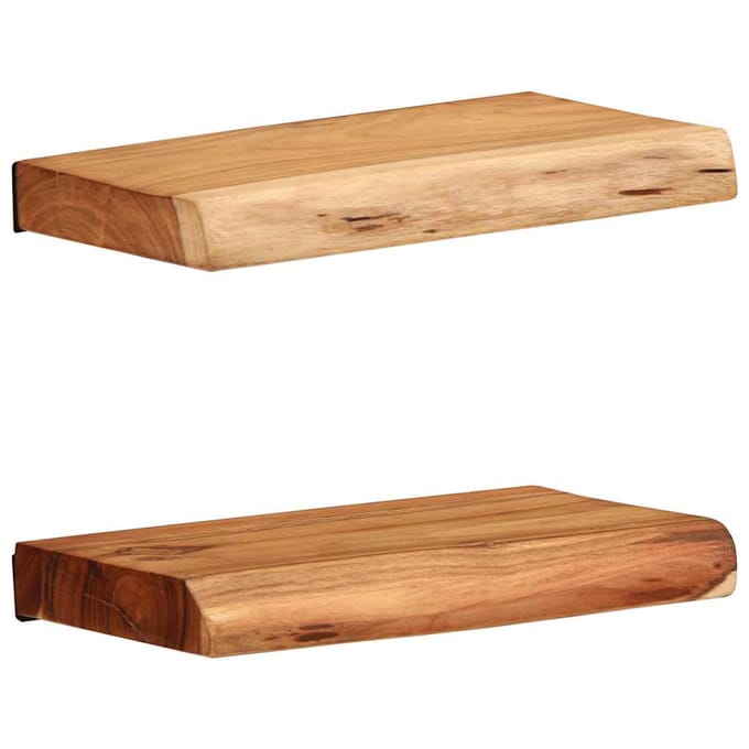vidaXL - Wandschappen - 2 - st - 30x20x3,5 - cm - massief - acaciahout