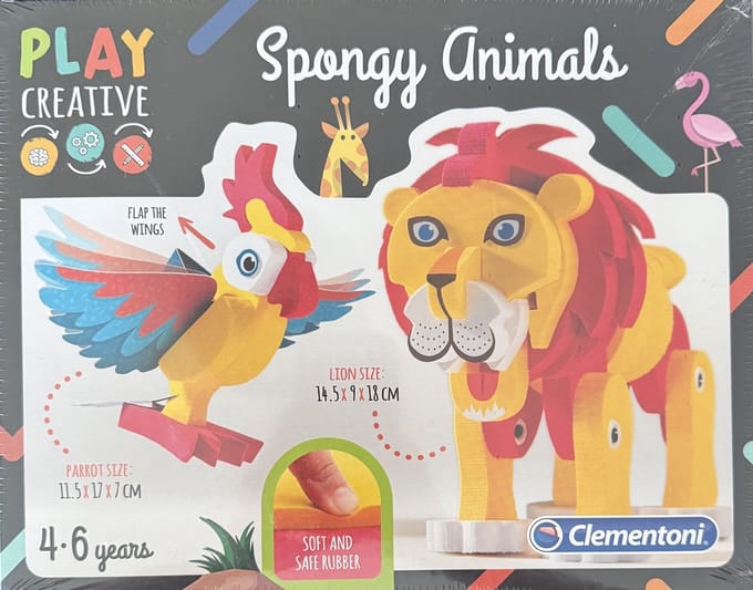 Clementoni - play creative - spongy animals