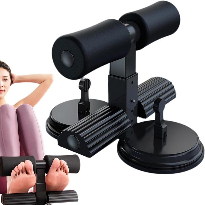 Sit Up Bar - Oefenstandaard - Core Training - Dubbele Zuignap - 25.5 x 24 x 16 cm - Zwart