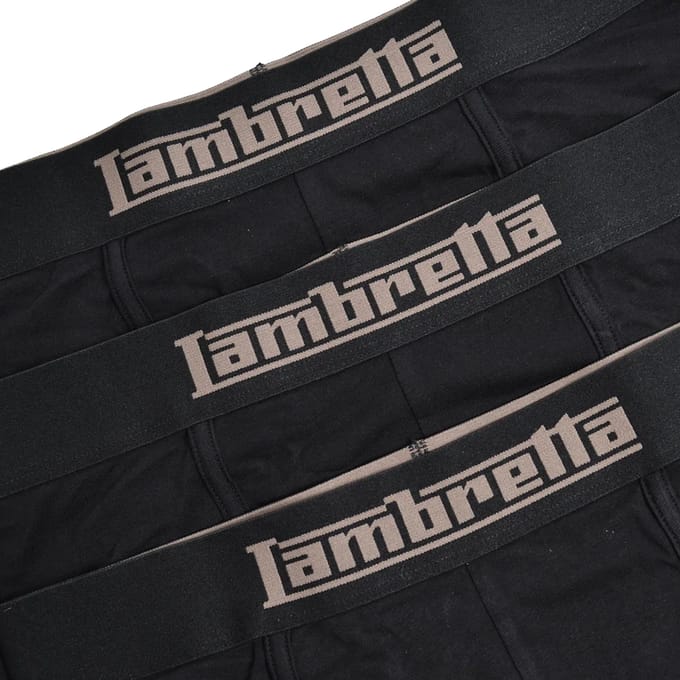 Lambretta Heren Essential Boxershorts (Set van 3) (Zwart)