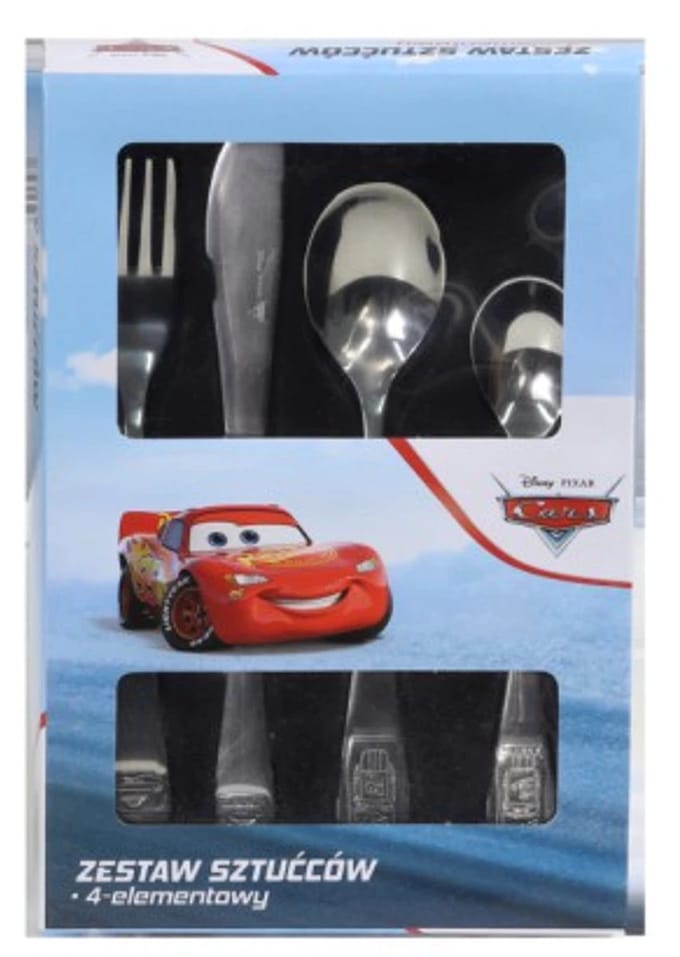 Disney Cars kinderbestek 4-delig RVS