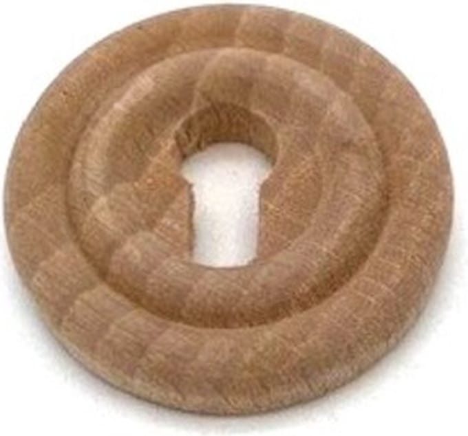 Houten sleutelplaatje Beuken rond 34mm
