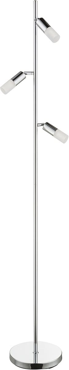 Licht-Erlebnisse - Atkins - LED - Staande lamp - 3000K - van - Metaal glas - in - Chrom