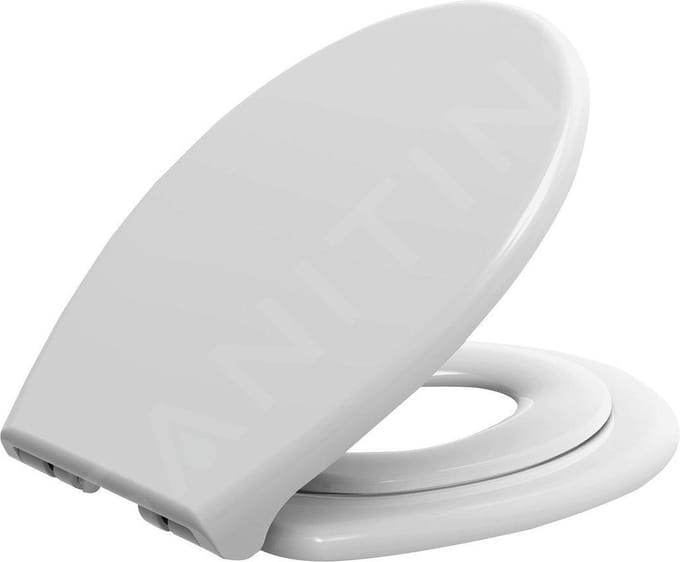 Aqualine Soft Close toiletzitting met geïntegreerde kinderzitting, eenvoudig afneembaar, wit