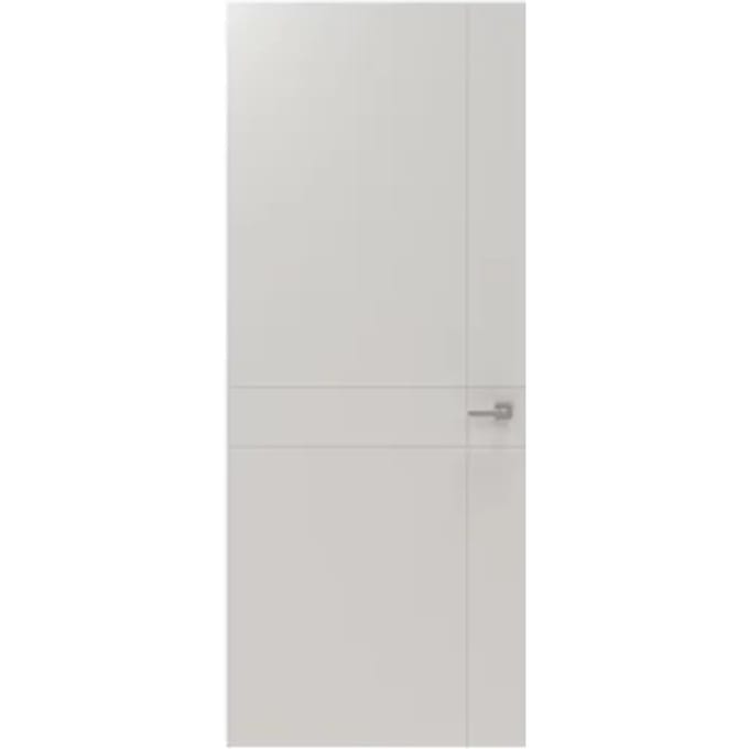 Cando Binnendeur Board Line Ga02 - Signaalwit - Gelakt - Stomp - Rechts - 73x201,5cm