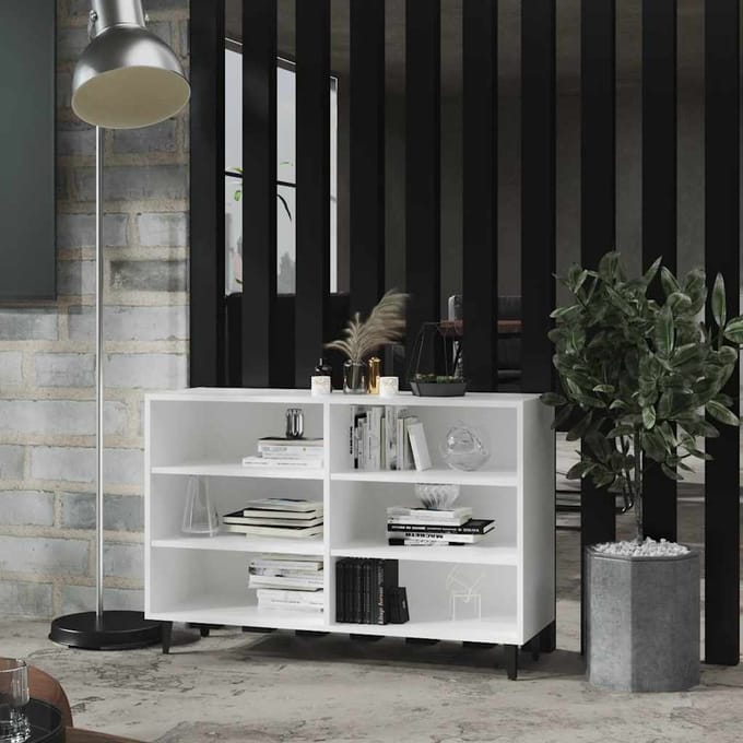 vidaXL - Dressoir - 103,5x35x70 - cm - spaanplaat - wit