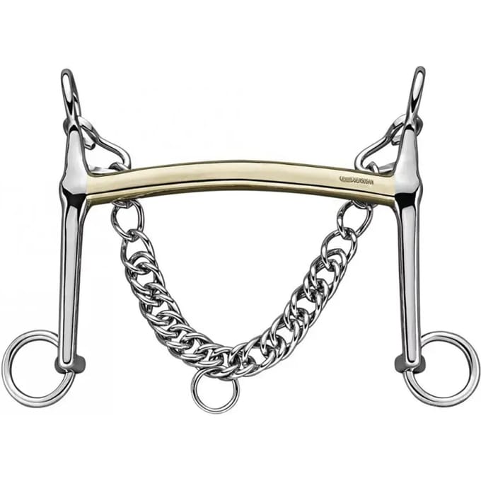 Sprenger L´hotte 14 Mm Double Halter Paard Bit Zilver 12.5 cm