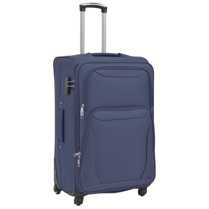 vidaXL - Trolleyset - marineblauw - 3-delig