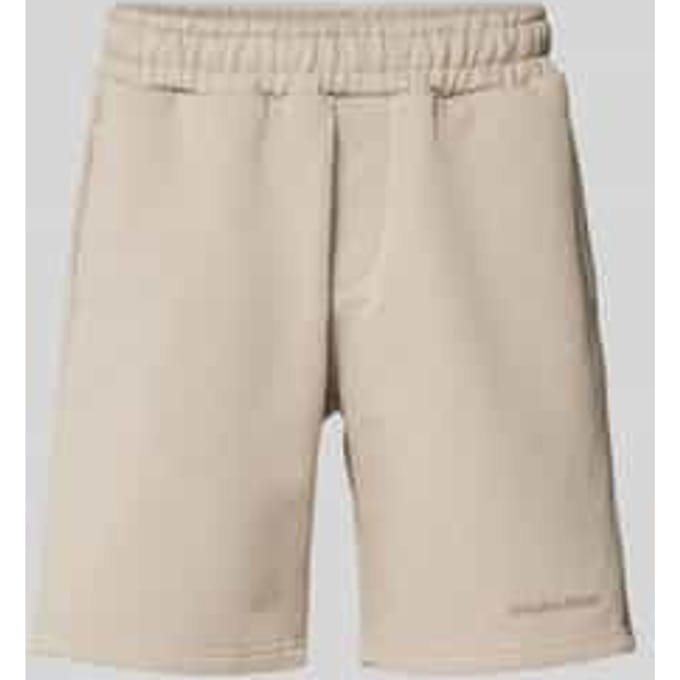 Sweatshorts met labeldetail
