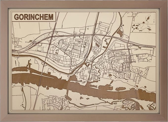 Decoratief Beeld - Houten Van Gorinchem - Hout - Bekroned - Bruin - 21 X 30 Cm