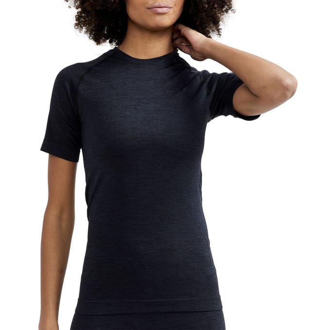 CRAFT CORE DRY ACTIVE COMFORT SS W Dames Thermoshirt - Zwart