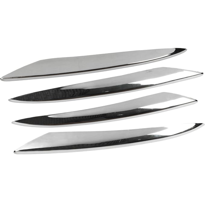 4 stuks Voor Mistlamp Strips Siersticker Vervanging voor Mercedes-Benz E-Klasse W213 AMG Line E43 gray