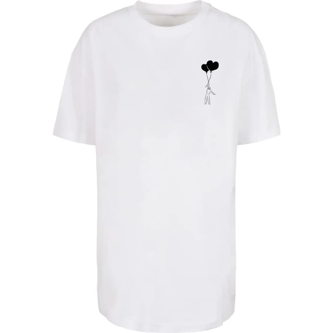 Merchcode - Love In The Air Oversized Boyfriend Dames Tshirt - S - Wit