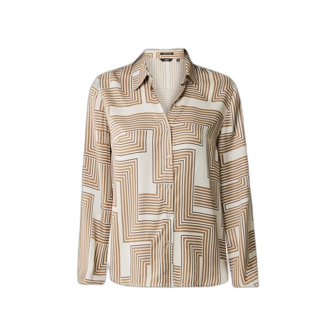 Dames blouse met lange mouwen in grafische patronen Mexx