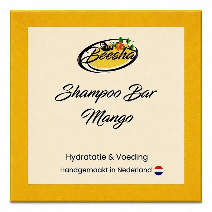 Beesha - Shampoo Bar Mango - Vegan - Sulfaatvrij - Parabeenvrij - CG Proof