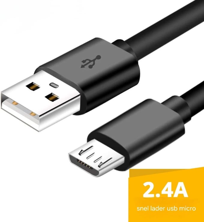 USB A naar Micro 2 meter - Smartkabel - Playstation Xbox controller - data overdracht- snel laden - opladen