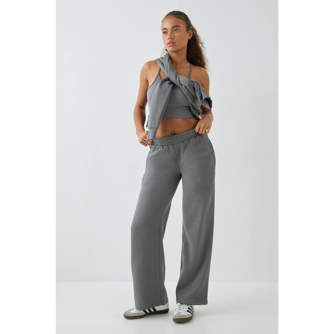 Dames Dsgn Studio Petite Rechte Pijp Joggingbroek | Houtskool | Maat: Medium