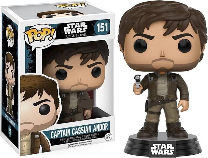 Funko Pop! Star Wars: Rogue One Captain Cassian Brown Jacket Le - Verzamelfiguur