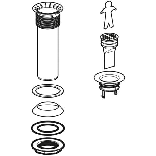 Geberit drain set for waterless urinals set 500.673.00.1