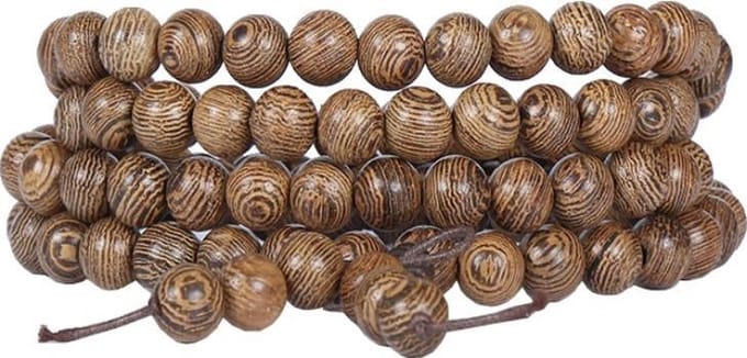 Fako Bijoux® - Buddha Armband - Sandelhout - Natural - 8mm