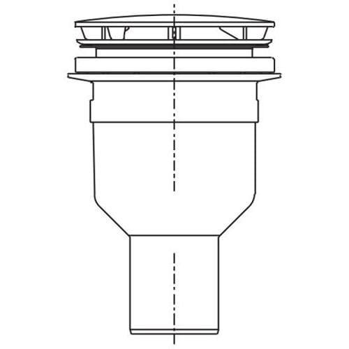 HSK drain vertical 9 cm D2065