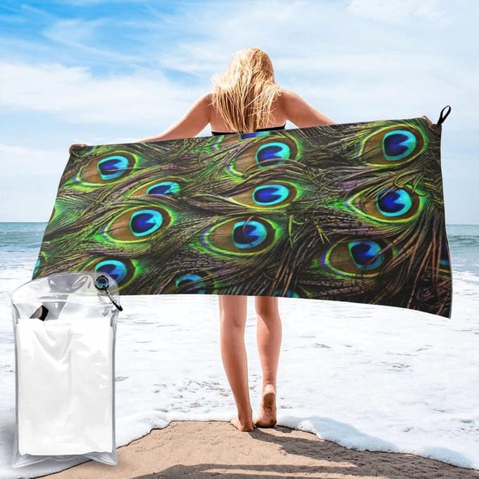 Reishanddoek Microfiber - Sneldrogende Handdoek - Strand Gym - Compact Lichtgewicht - 160x80 cm - Wit