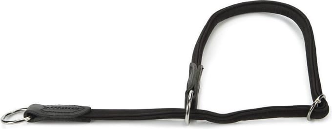 Beeztees leren wurgband Buffalo rond. Zwart. 60 cm x 10 mm.