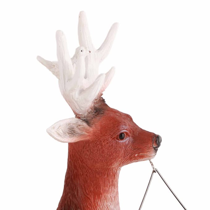 Zonne-hars ornamenten Hert Konijn Egel Wolf ornamenten Decoraties brown