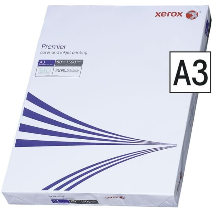 Xerox papier voor inkjetprinters - Doos 5 x  500 Sheets - Premier A3 - 80g/m - Wit