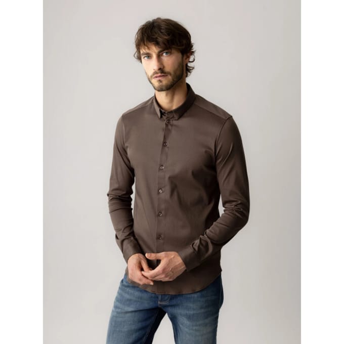 Mos Mosh 500940 769 mosmosh gallery mmgmarco jersey shirt chocolate brown