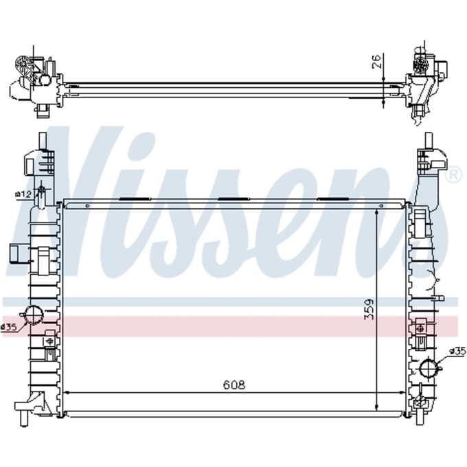 Radiator, motorkoeling NISSENS 63087A