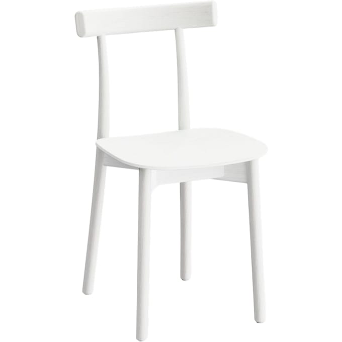 NINE Skinny Wooden Stoel - white