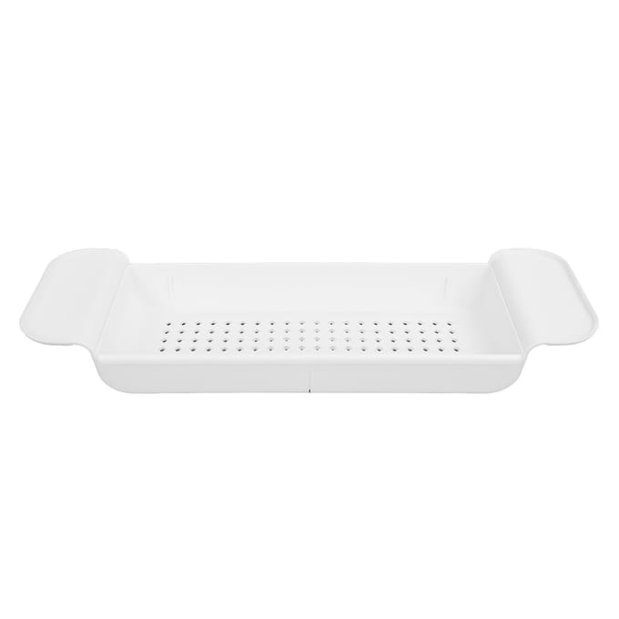 Uitschuifbaar Badplank Multifunctionele Opbergruimte Verstelbare Badkuip Caddy Tray voor Badkamer Toiletruimte white