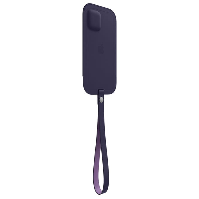 Apple - Leren hoesje met Koord - MagSafe - iPhone 12 Mini - Donkerpaars / Violet