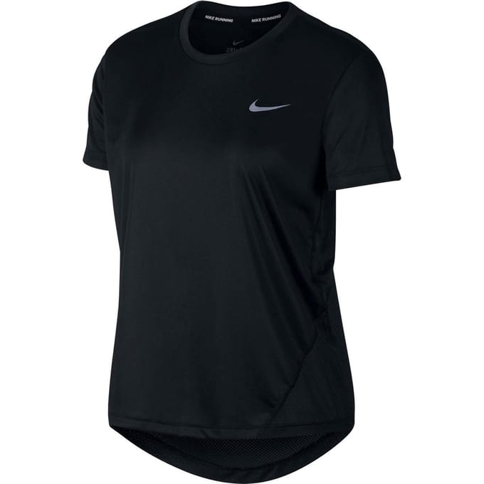 Nike Miler Top S/S Hardloopshirt Dames - Maat M