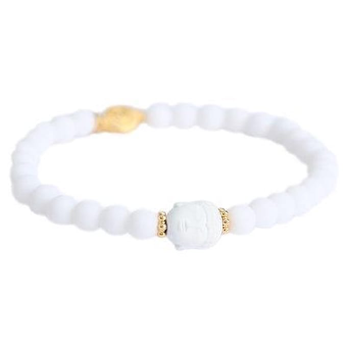 Armband buddha wit - love ibiza