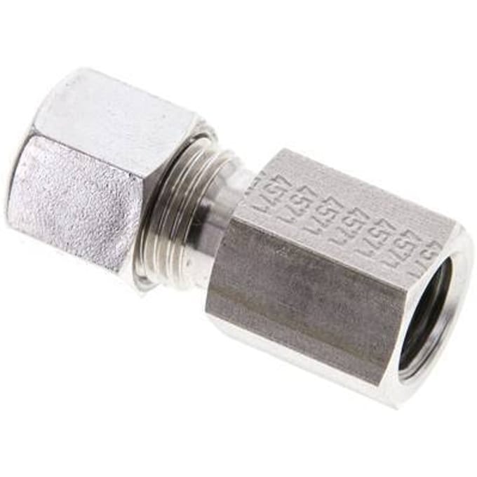 10L & M14x1.5 RVS Rechte Snijringkoppeling Binnendraad 315bar ISO 8434-1