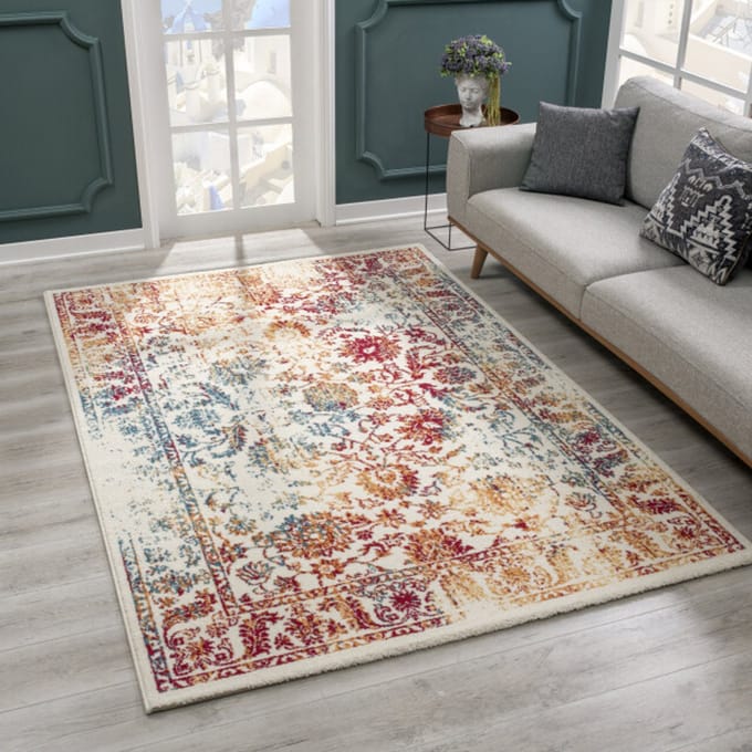 Muratap Vintage van gogh vloerkleed multi laagpolig- 200x200 cm vierkant
