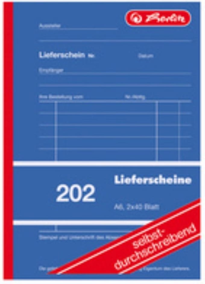 Leveringsbonnenboek 'Leveringsbewijs 202', A6-formaat, 80 vellen