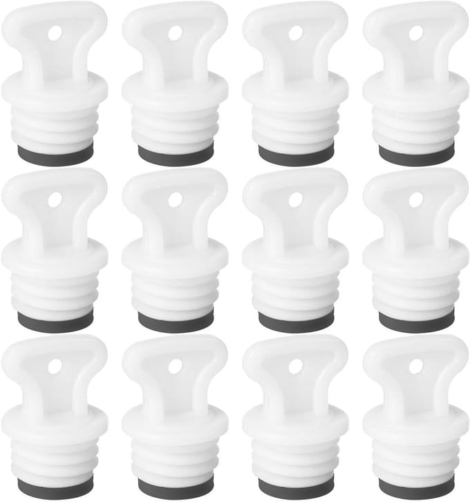 Rubberen Stopper - Kruiken Deksels - Warmte Vasthouden - Lekvrije Afsluiting - 12 Stuks - Wit