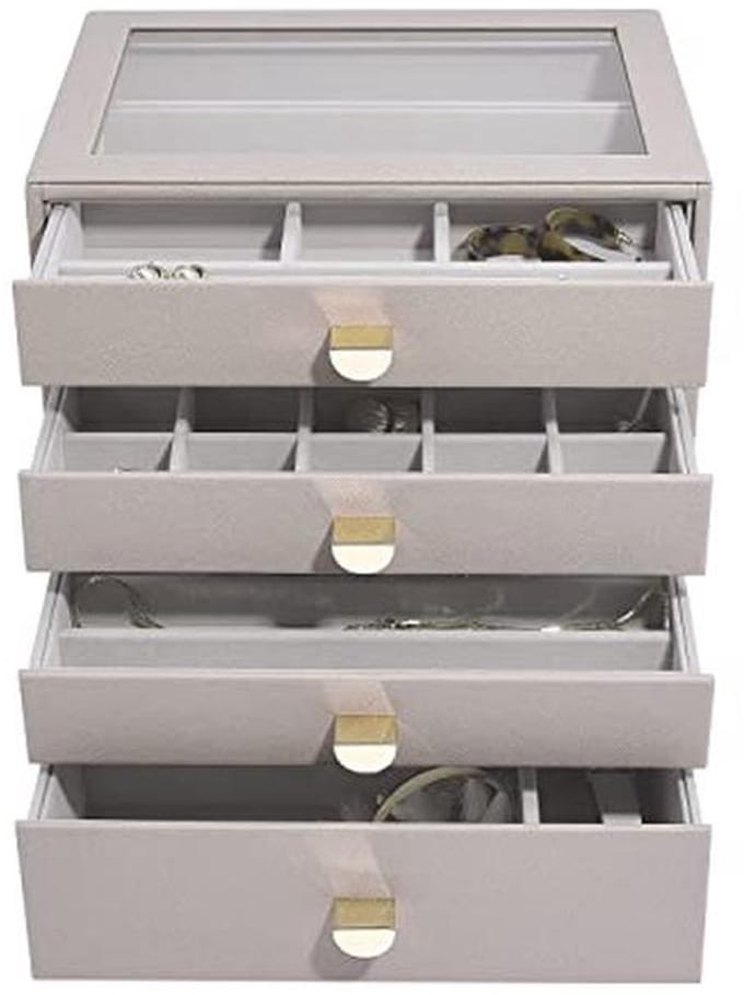 Juwelendoosje Taupe Classic - Set van 4 met Lades voor Sieraden