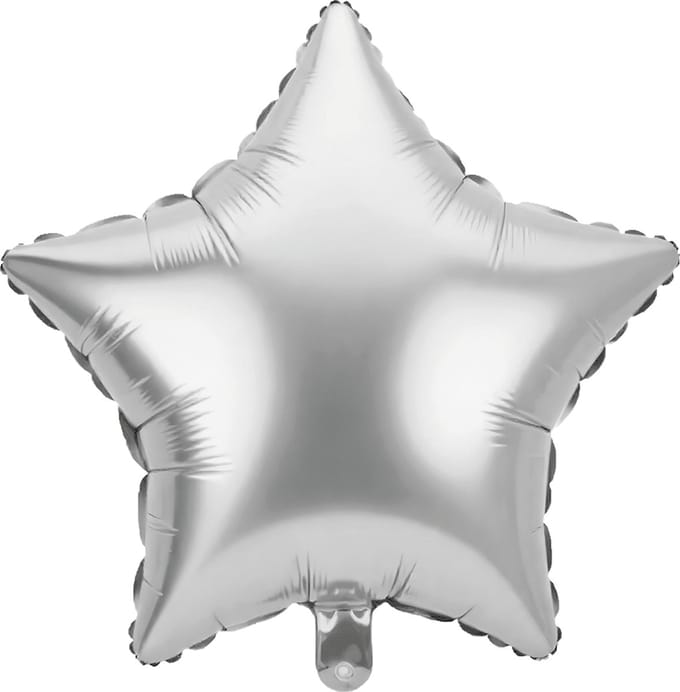 Foil balloon - Star silver