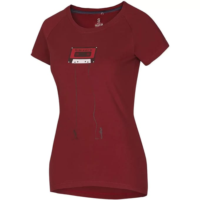 Dames-T-shirt Ocun Raglan T wine