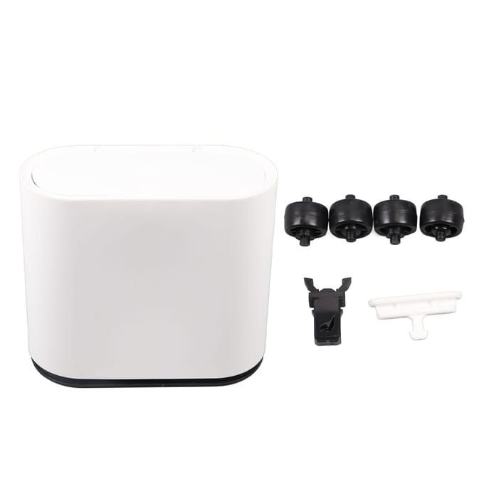 Plastic Prullenbak met Drukdeksel Grote Witte Afvalcontainer Bak voor Badkamer Slaapkamer Keuken white
