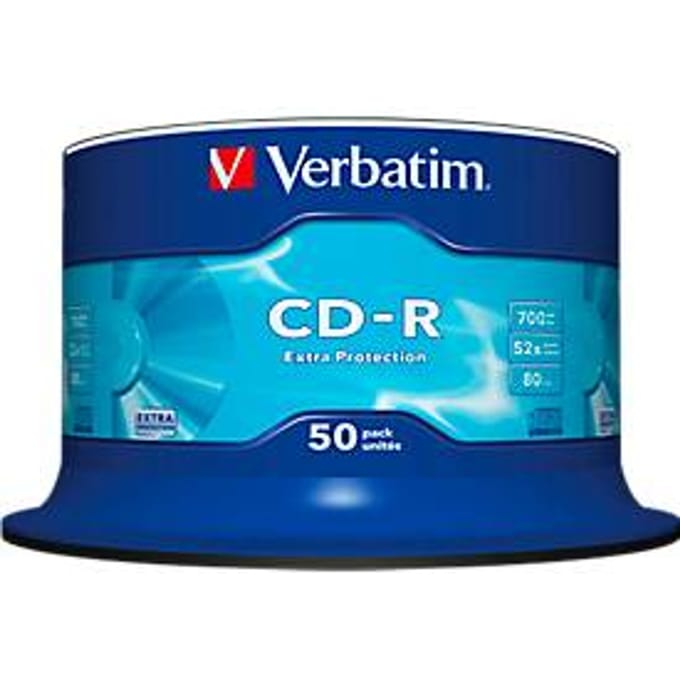 Verbatim CD-R, tot 52x, 700 MB/80 min, spindel met 50 stuks