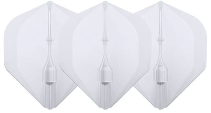 L-Style Champagne Flight EZ L1 Standard Clear White - Dart Flights