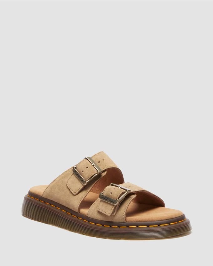 Dr. Martens Josef Suede Bruine Sandalen