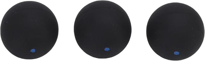 Squashballen Set - Oefenballen Elastisch - Training Competitie - Verlengde Reactietijd - 4 cm Diameter - Zwart