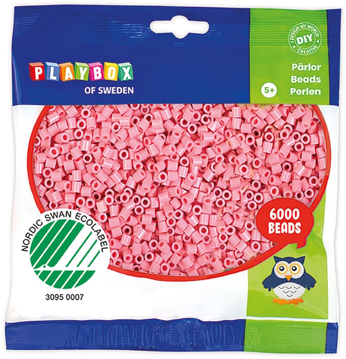 Strijkkralen 6000 stuks - pastel roze